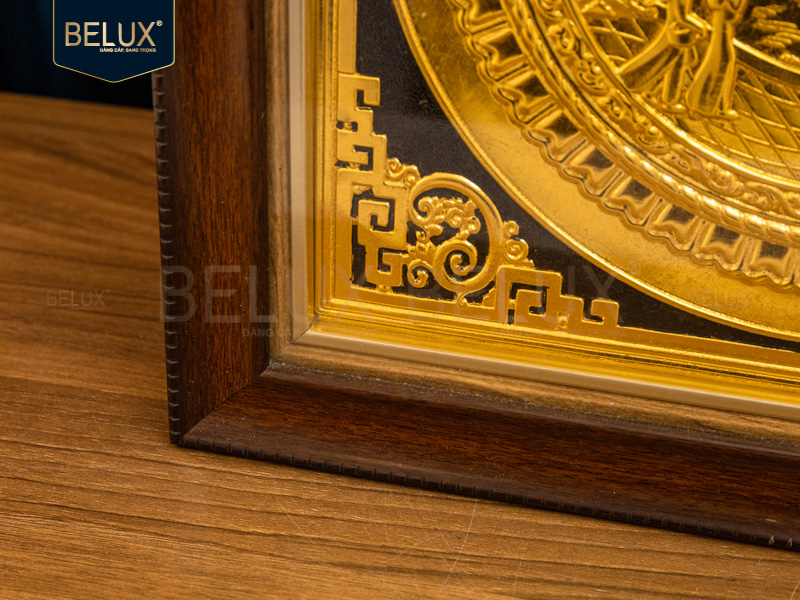 Tranh Tháp Rùa mạ vàng 24k 36x36cm